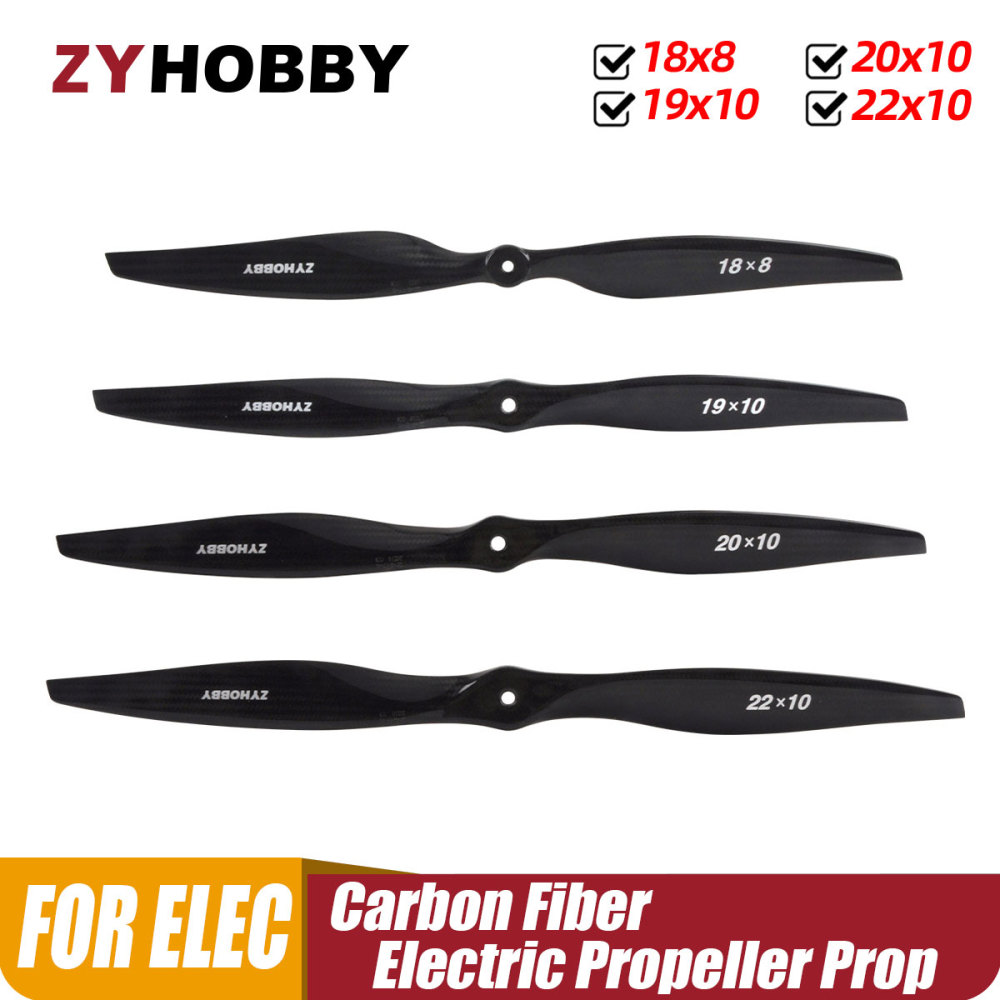 18*8 19*10 20*10 22*10inch Carbon Fiber Propeller Electric Carbon Fiber Positive Propeller Suitable for Electric Airplanes.