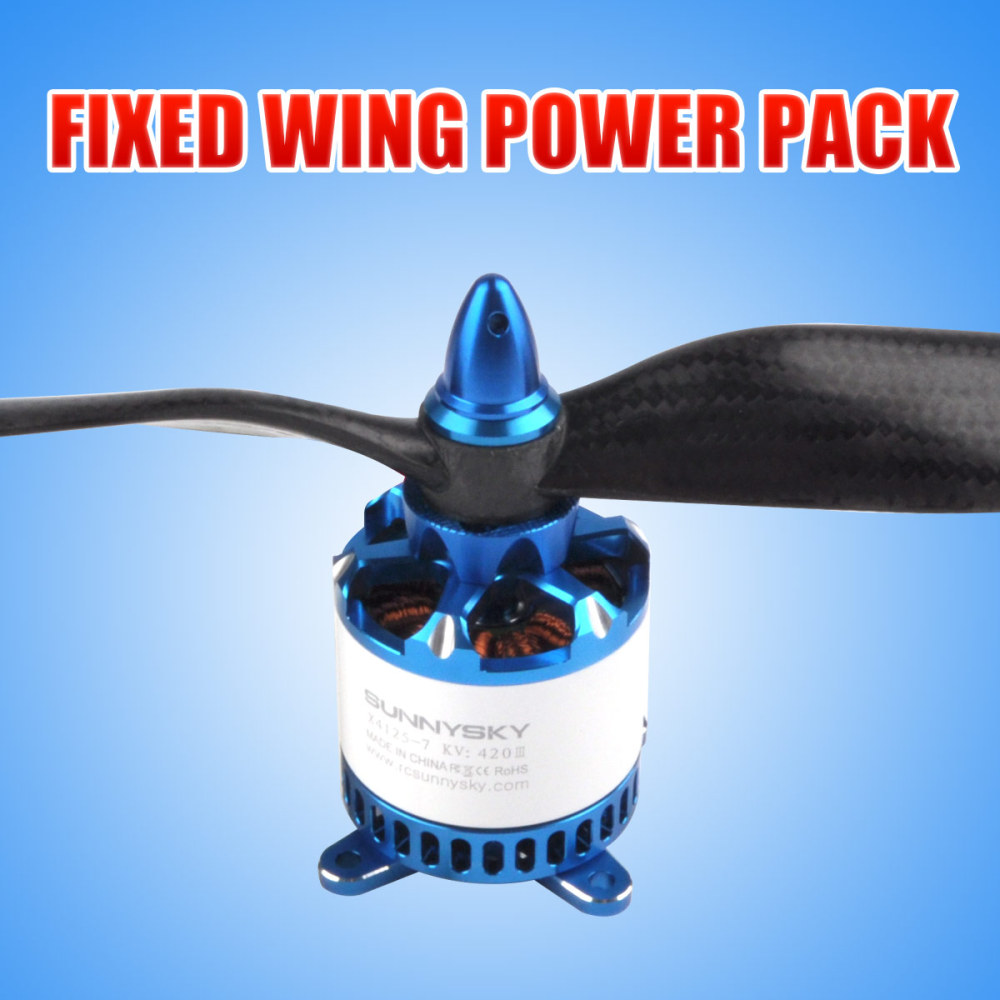 SUNNYSKY Fixed Wing Power Pack Power Motors Carbon Fiber Propeller High Strength Raw Materials Brushless Electronic Governor (Power Motors+Propeller+Electronic Governor)
