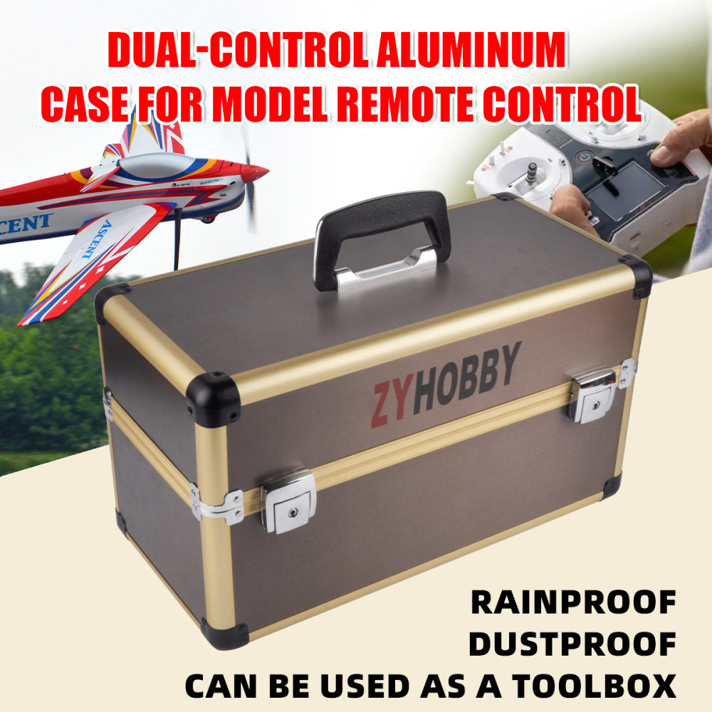 Advance Sale,Dual-control Aluminum Case  for Model Remote Control Rainproof Dustproof Avoid Bumping Convenient for Travelling