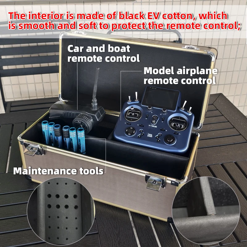 Advance Sale,Dual-control Aluminum Case  for Model Remote Control Rainproof Dustproof Avoid Bumping Convenient for Travelling