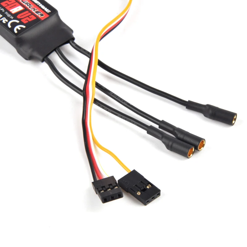 HOBBYWING Skywalker-20A V2 Brushless Electronic Speed Controller Brushless ESC 2-3S LiPo Low Voltage for RC Airplanes