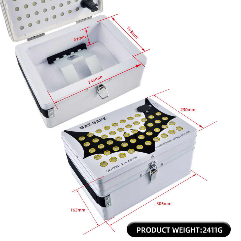 Fireproof Aluminum Box Explosion-Proof Lithium Battery Safety Suitcase for RC Aircraft Car FPV Drone