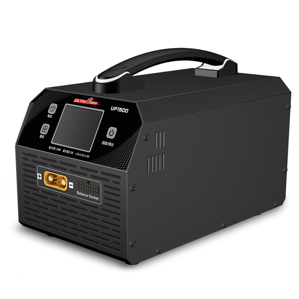 Ultra Power UP1500 Professional Dual Channels 6-14s Lipo Smart Charger LCD Display Easy to Use