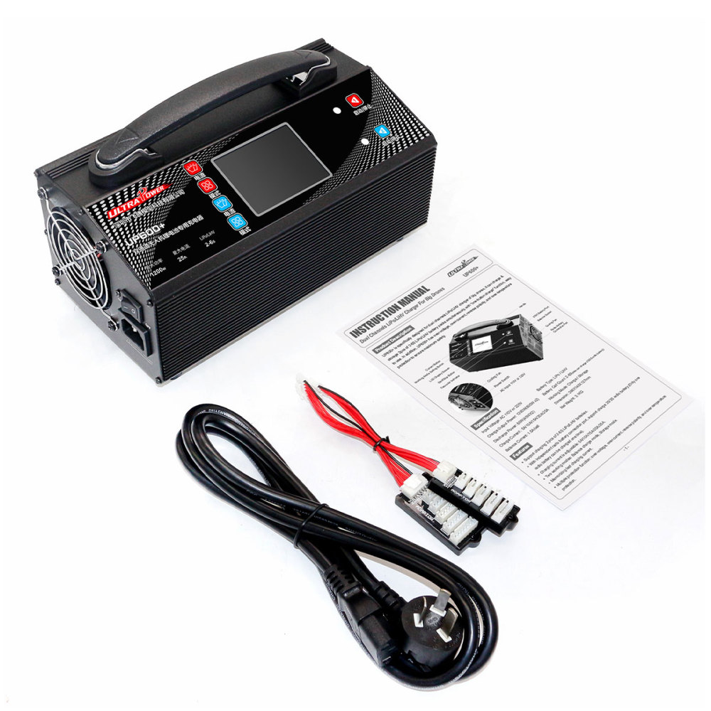 Ultra Power UP600+ Dual channels Lipo/LiHV Charger For UAV Drone LCD Display 2-6s Battery Specialized for Plant Protection Aircraft