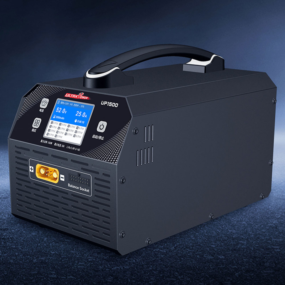Ultra Power UP1500 Professional Dual Channels 6-14s Lipo Smart Charger LCD Display Easy to Use