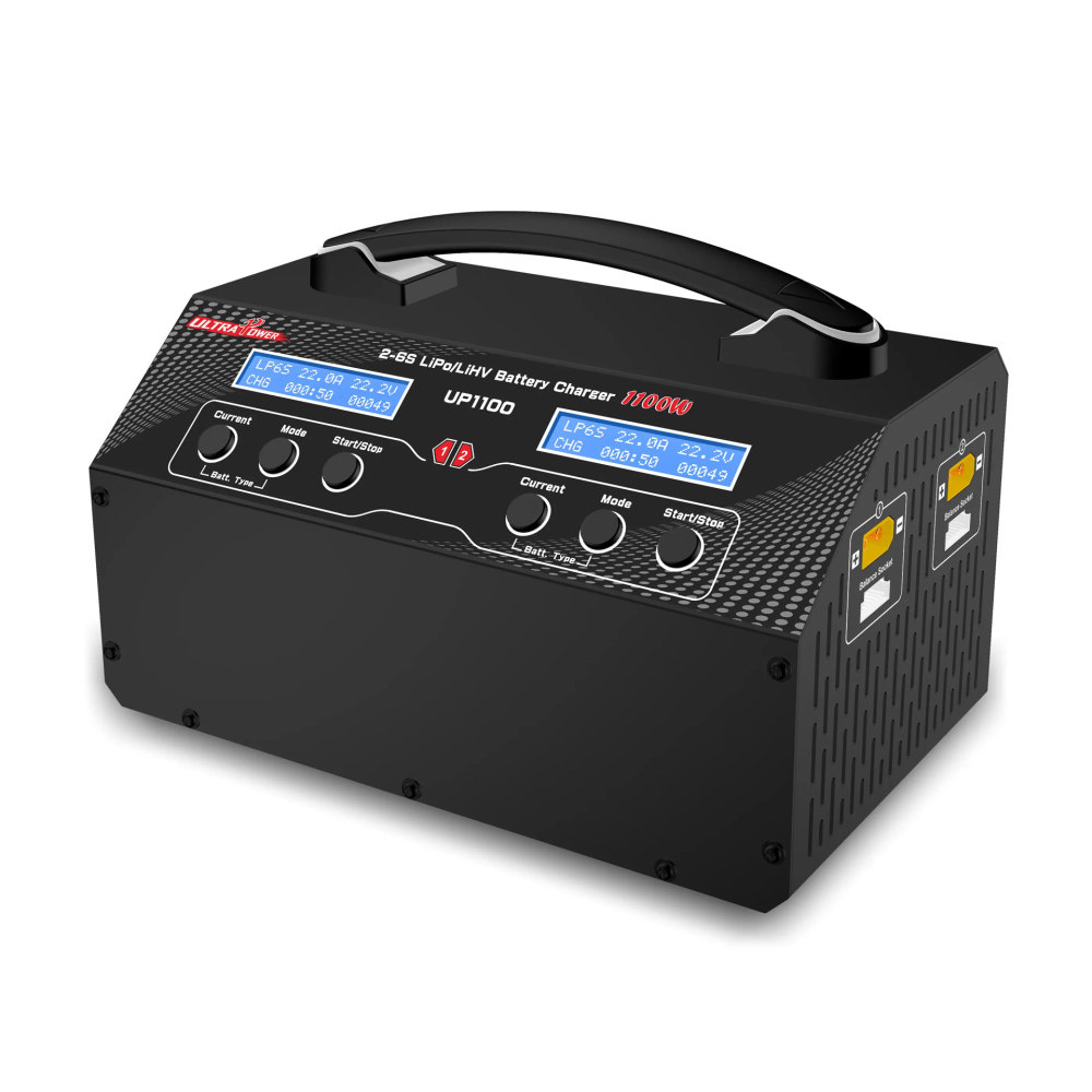 Ultra UP1100 Professional Dual Channels 2-6s Lipo Smart Charger LCD Display Easy to Use