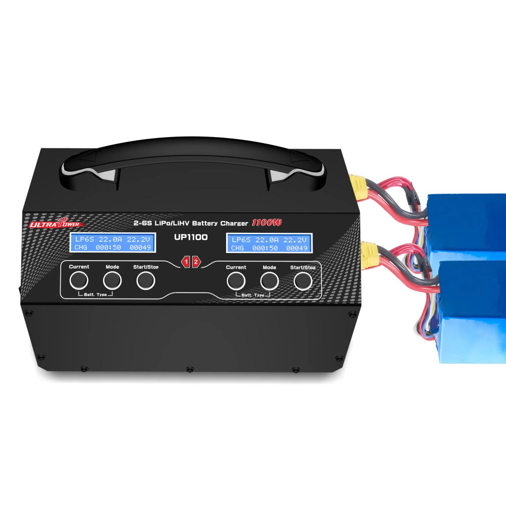 Ultra UP1100 Professional Dual Channels 2-6s Lipo Smart Charger LCD Display Easy to Use