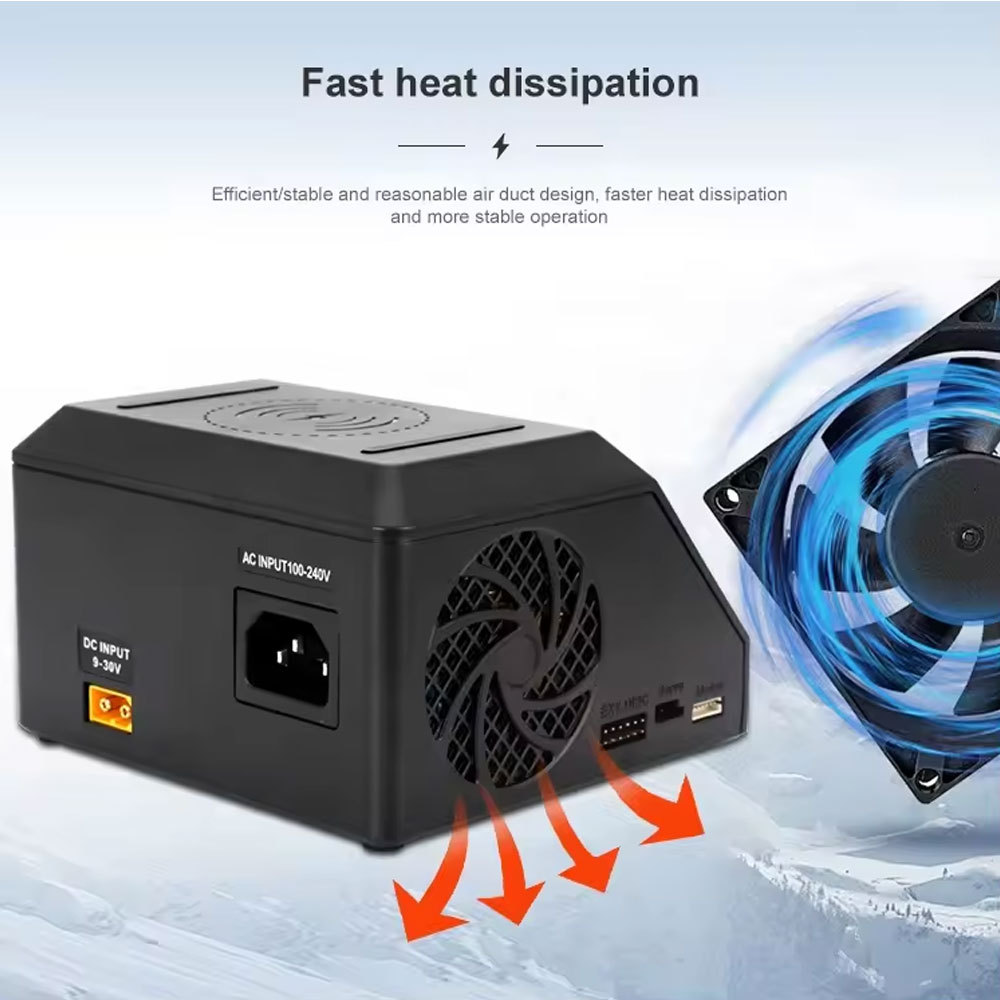 Ultra Power UP8 Dual channel AC 400W/ DC 600W Smart Charger Led Display RC Model Charger