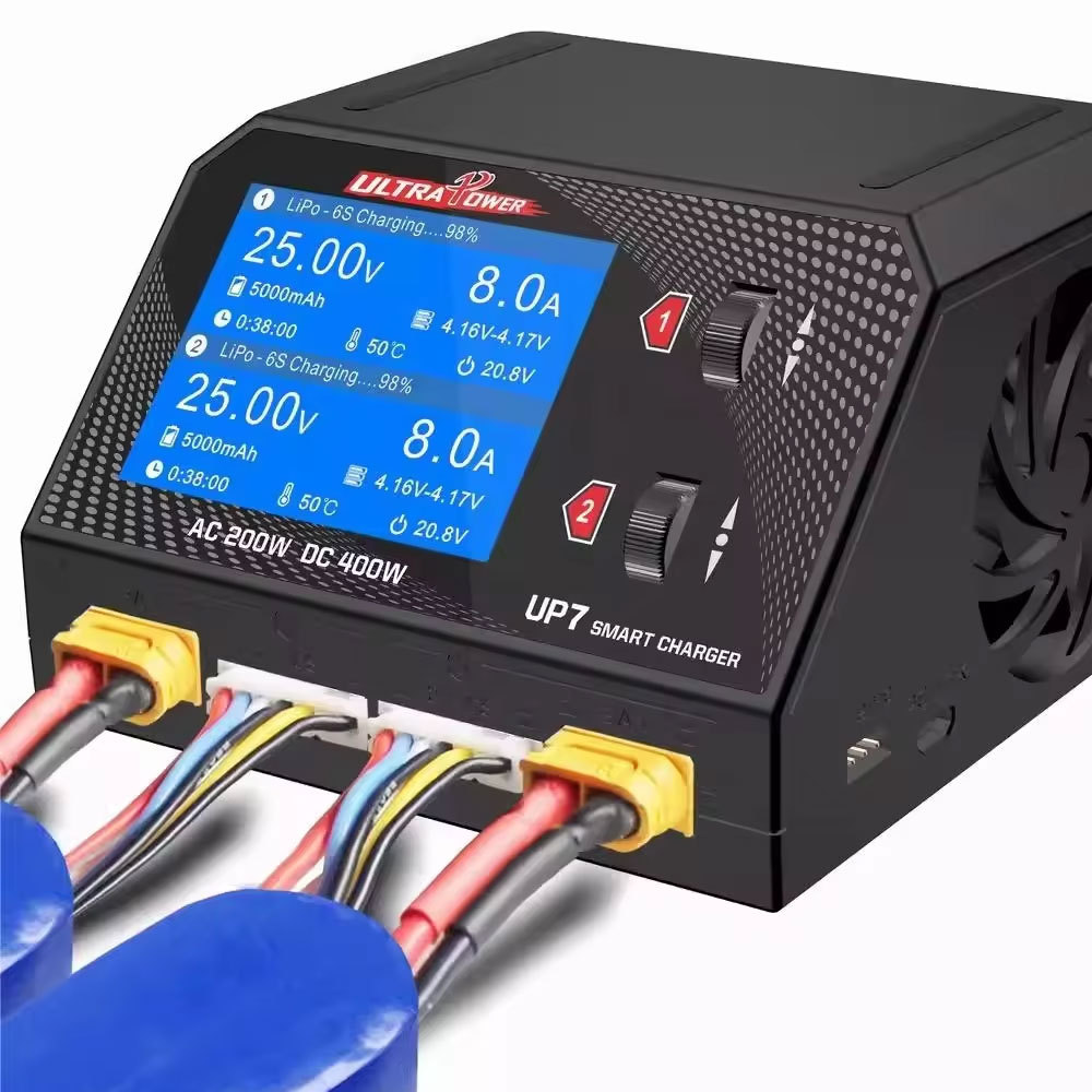 Ultra Power 1-6S AC/DC Charger For RC Model UP7 ,Dual Channels Balance Charging for LiPo/LiHV Battery