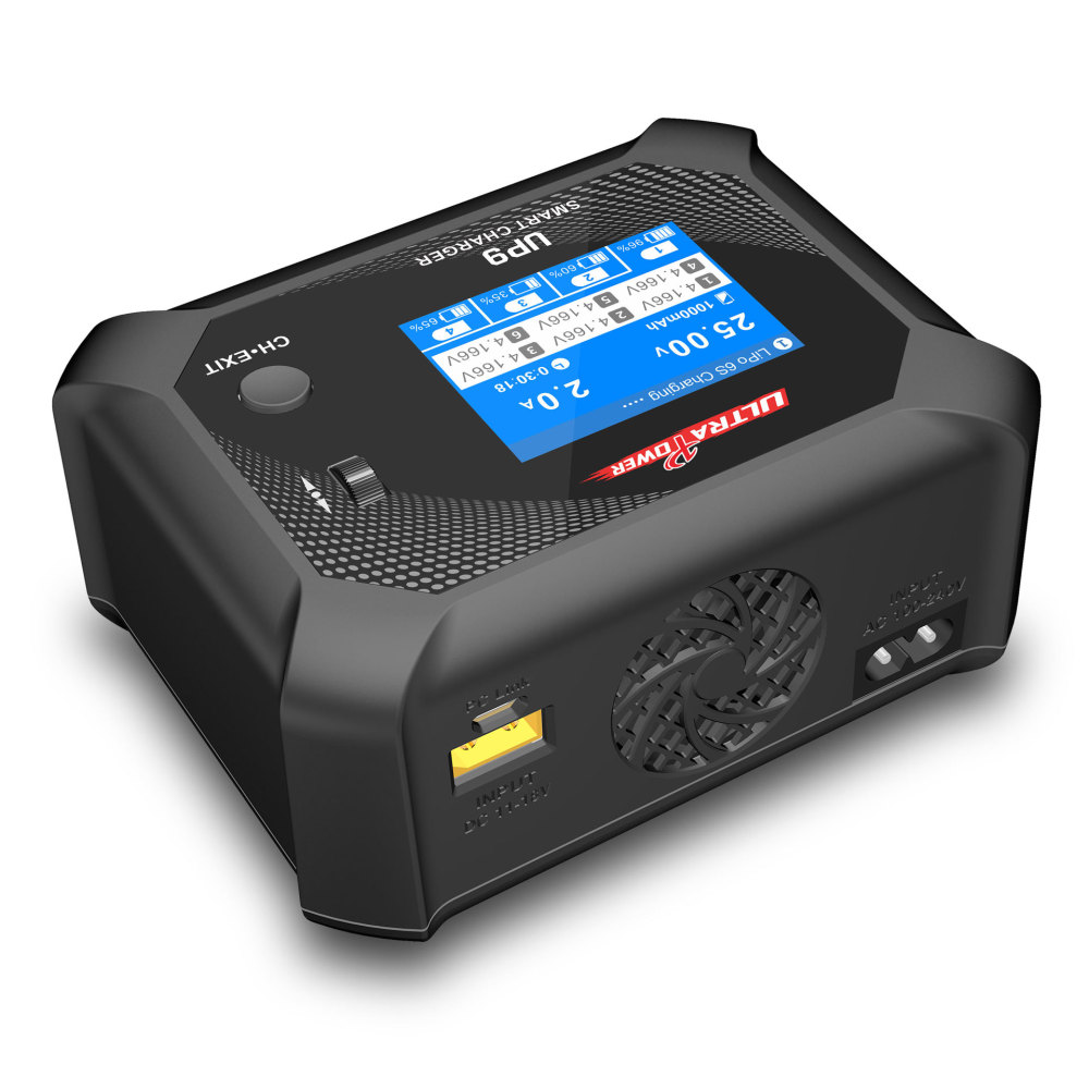 Ultra Power UP9 AC100W/DC200W Four Channels Smart Balance Charger Support 1-6S Lipo LiHV 4.45V Battery