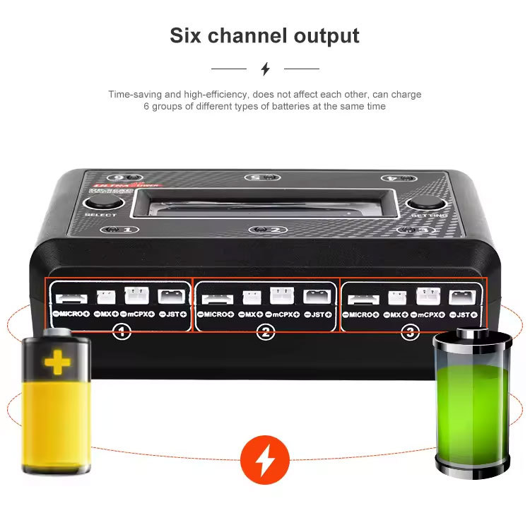 Ultra Power UP-S6AC 6 Channels 1S AC/DC Charger Wide Voltage UAV Chargers