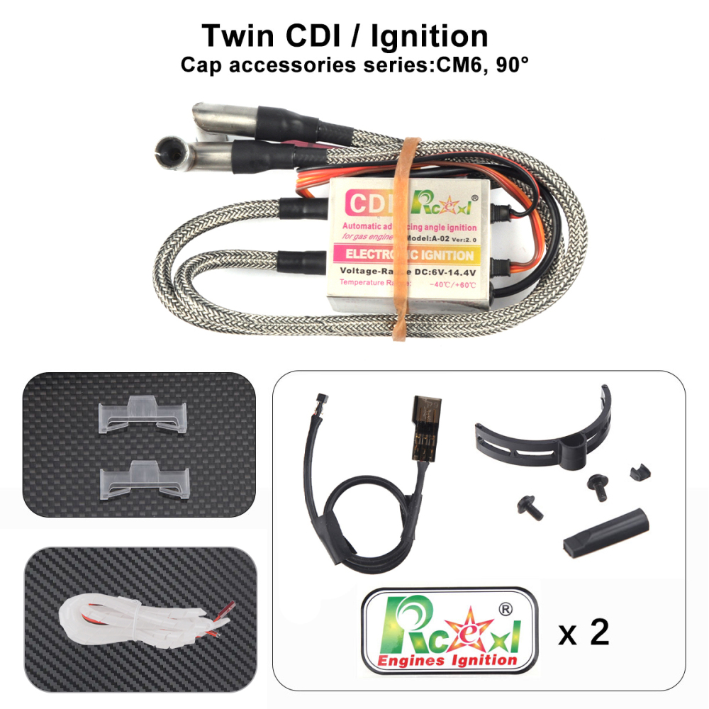 RCEXL Twin Ignition with 90 Degree Cap for NGK ME8 1/4-32 Plug