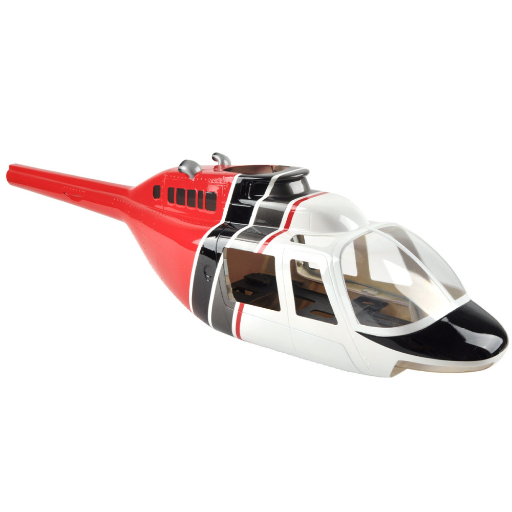Roban 470 Size B206 Helicopter Fuselage RC Copter Glassfiber Case RC Model Pre-Painted Fuselage Red Black White