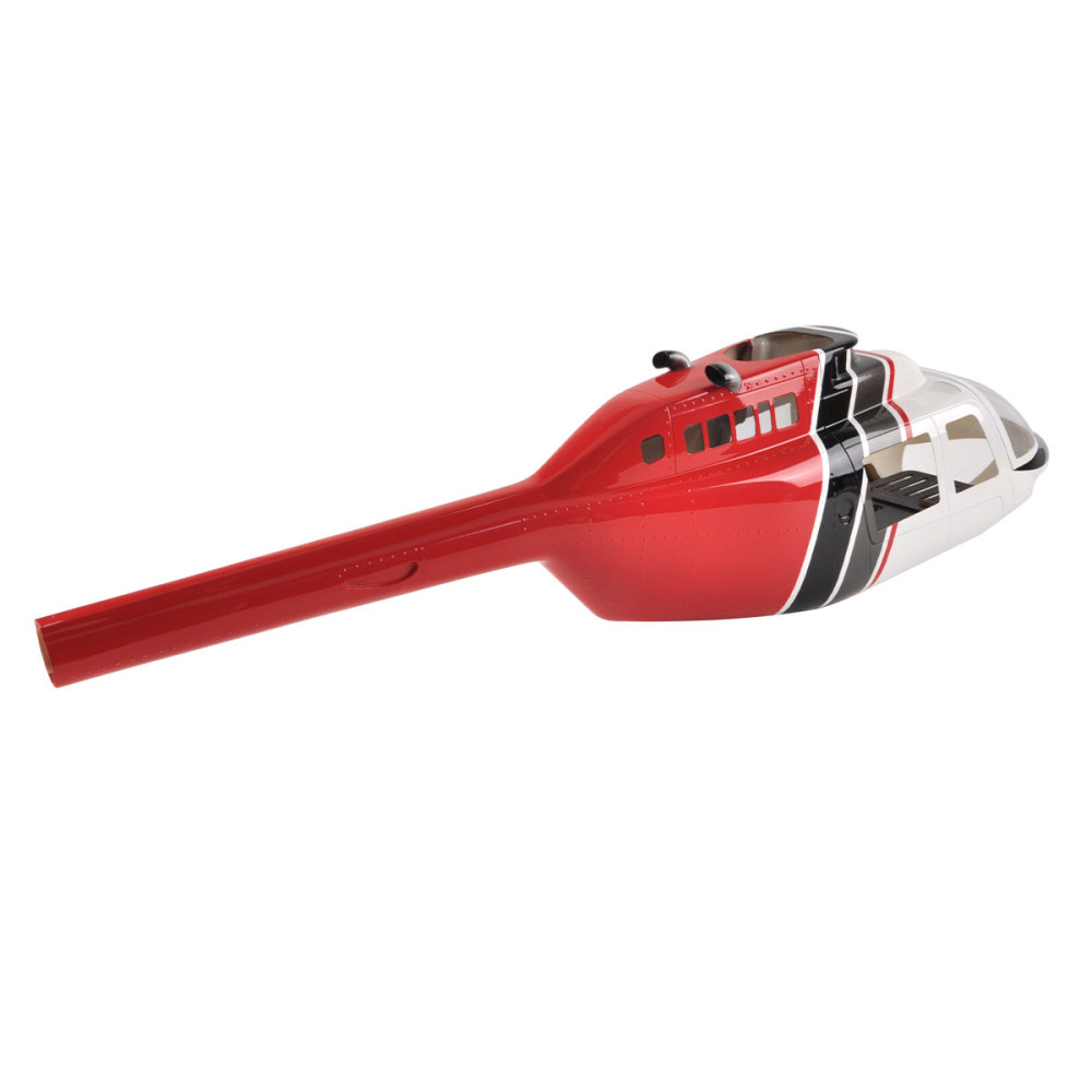 Roban 470 Size B206 Helicopter Fuselage RC Copter Glassfiber Case RC Model Pre-Painted Fuselage Red Black White