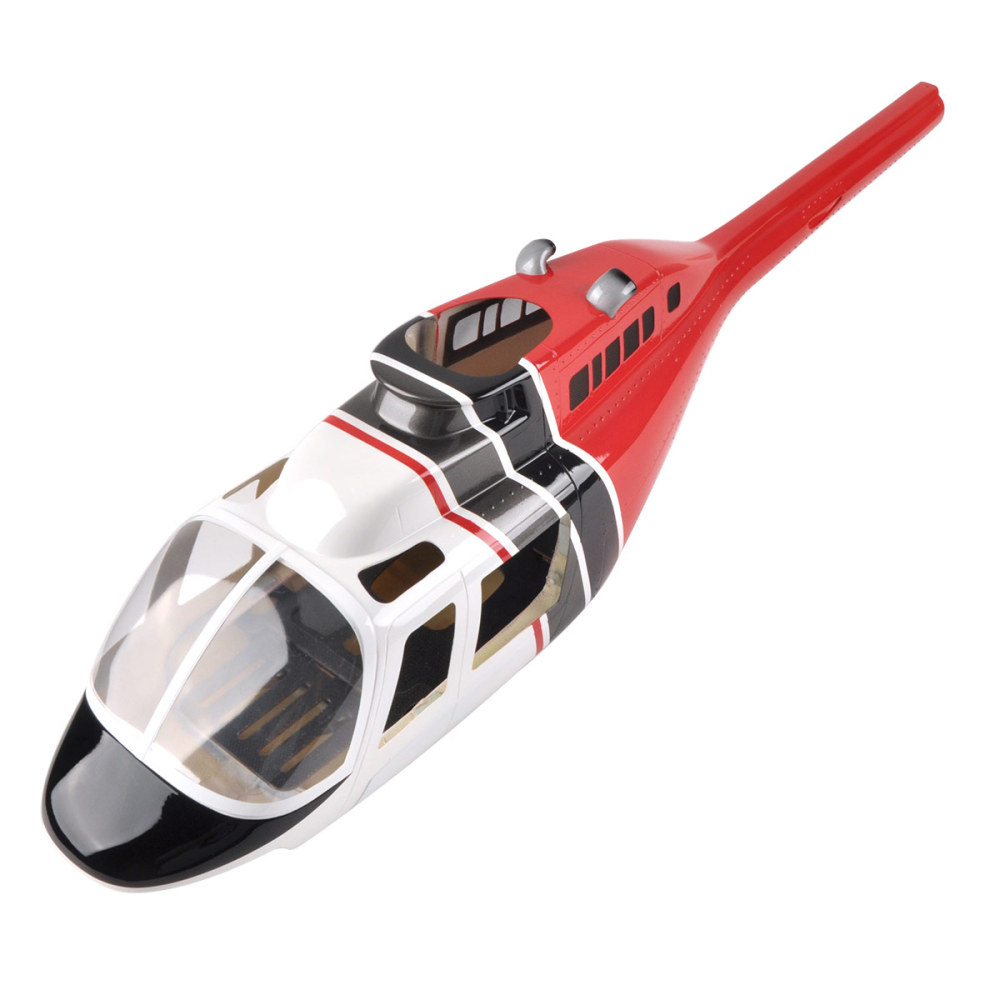 Roban 470 Size B206 Helicopter Fuselage RC Copter Glassfiber Case RC Model Pre-Painted Fuselage Red Black White