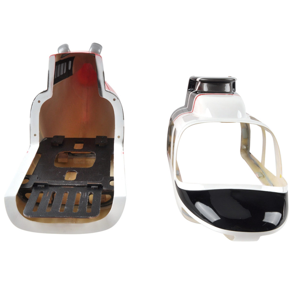 Roban 470 Size B206 Helicopter Fuselage RC Copter Glassfiber Case RC Model Pre-Painted Fuselage Red Black White