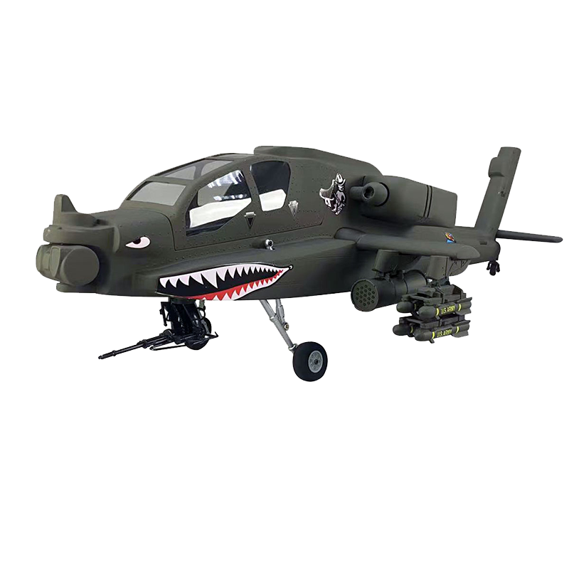 500 Military Drab AH-64 RC Helicopter Fuselage 500 Size Green Painting Apache
