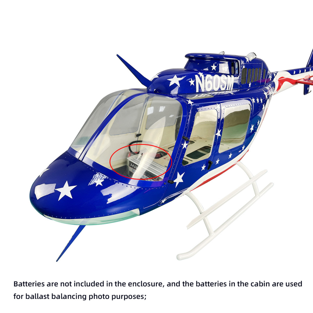 Roban 700 size B206 helicopter fuselage 700 size Bell 206 Star Model Rc Model