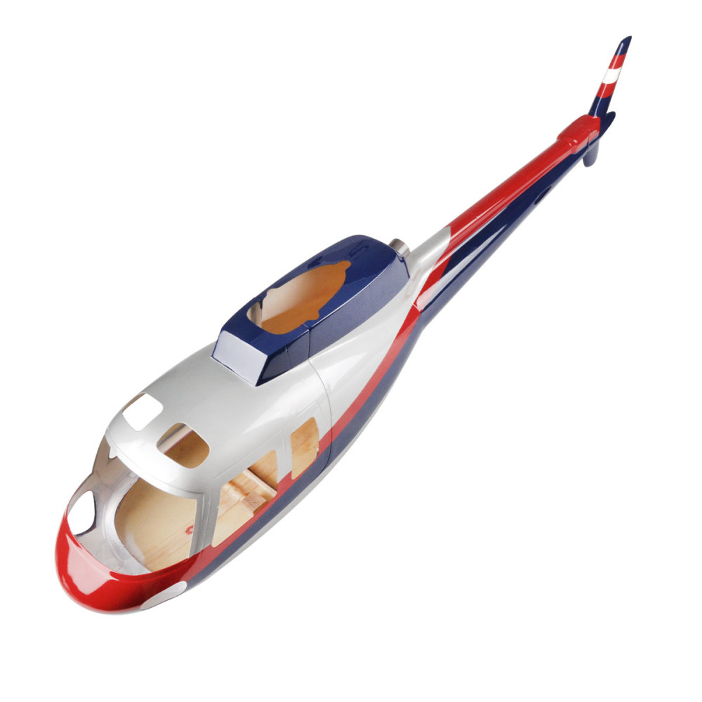 Roban helicopter fuselage 500 size AS350 Police Red Blue Silver pre-painted helicopter fuselage