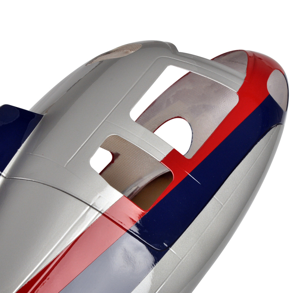Roban helicopter fuselage 500 size AS350 Police Red Blue Silver pre-painted helicopter fuselage