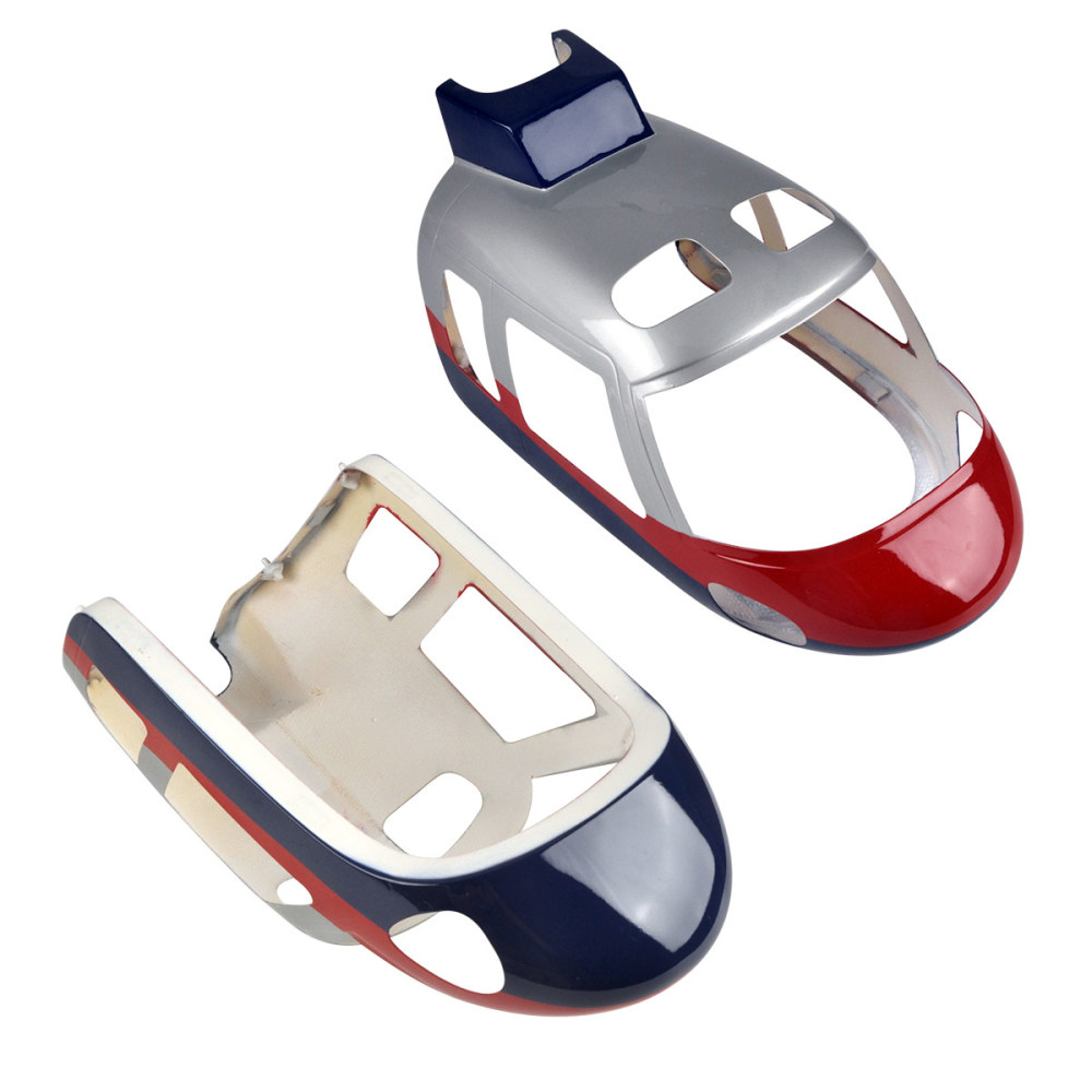 Roban helicopter fuselage 500 size AS350 Police Red Blue Silver pre-painted helicopter fuselage