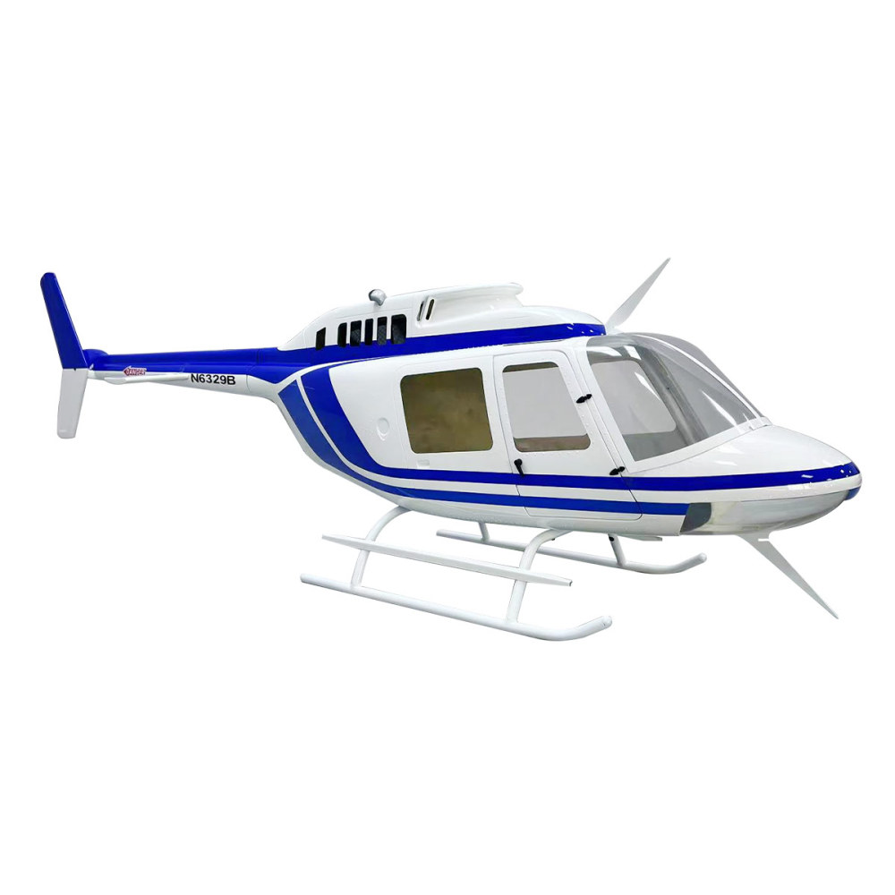 ROBAN 700 B206 Helicopter Fuselage 700 Bell 206 Blue and White Pre-painted