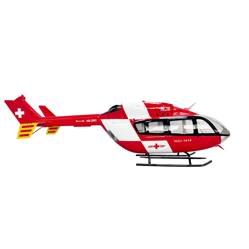 Roban 600 Size Helicopter Fuselage 600EC-145 Red and White Cross Pre-painted Helicopter Fuselage