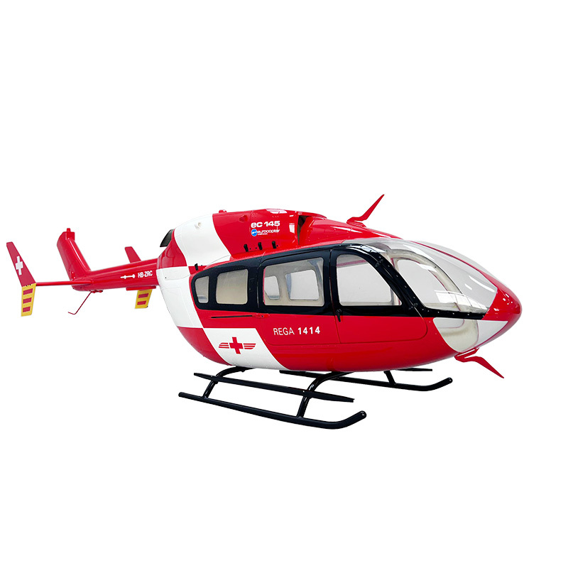 Roban 600 Size Helicopter Fuselage 600EC-145 Red and White Cross Pre-painted Helicopter Fuselage