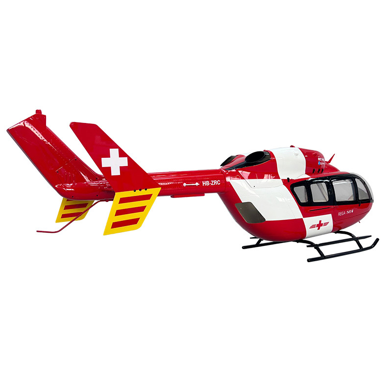 Roban 600 Size Helicopter Fuselage 600EC-145 Red and White Cross Pre-painted Helicopter Fuselage