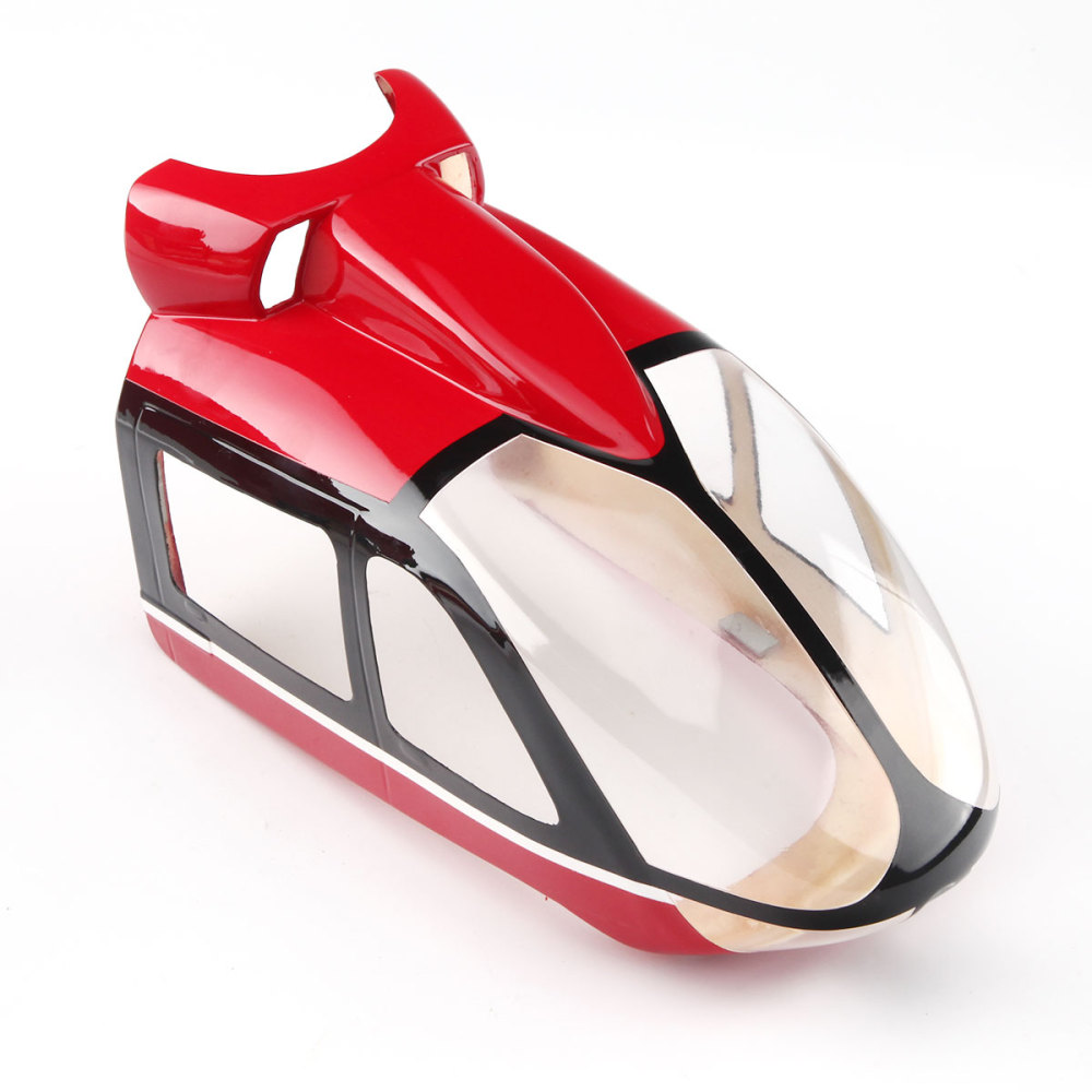 Roban 450 Size Helicopter Fuselage Ec-145 Red And White Prepainted Helicopter Fuselage