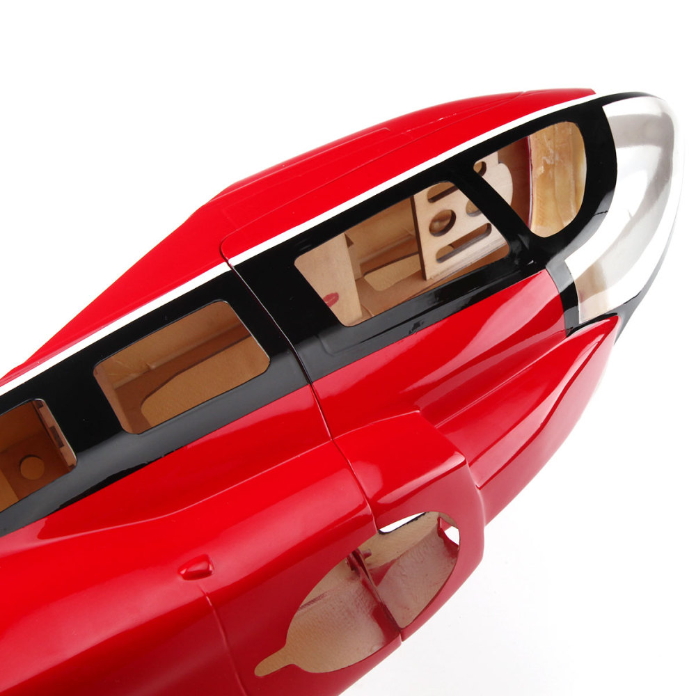 Roban 450 Size Helicopter Fuselage Ec-145 Red And White Prepainted Helicopter Fuselage