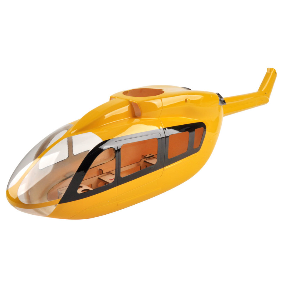 Roban 450 Size Helicopter Fuselage EC-145 Yellow Prepainted Helicopter Fuselage