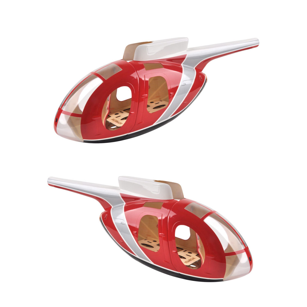 Roban 450 Size Helicopter Fuselage 450 size MD500E police red Prepainted Helicopter Fuselage