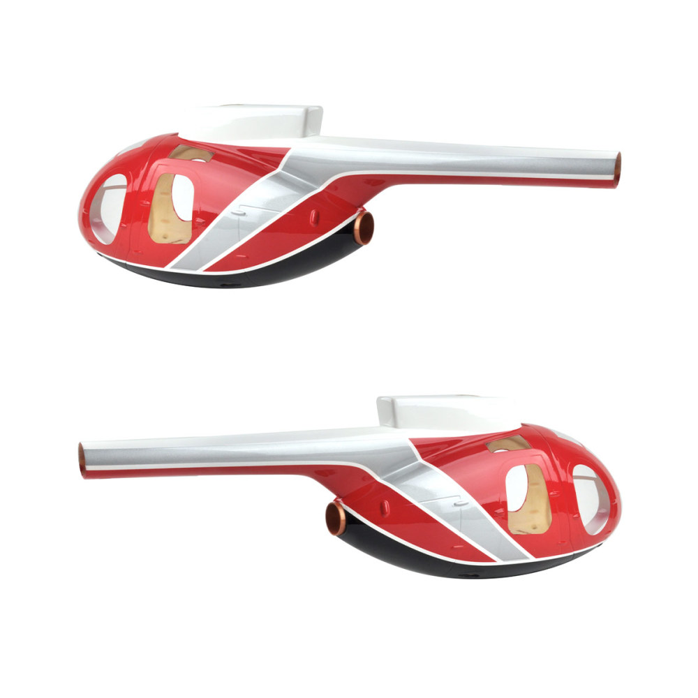 Roban 450 Size Helicopter Fuselage 450 size MD500E police red Prepainted Helicopter Fuselage
