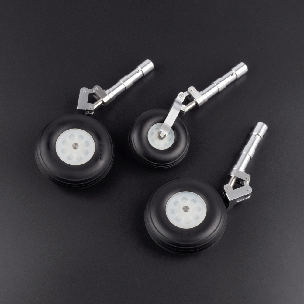 RC Airplane SZ002-16003 Alloy Undercarriage Anti-vibration Landing Gear with Wheels 3pcs/set for 1.6m Red Arrows RC Plane