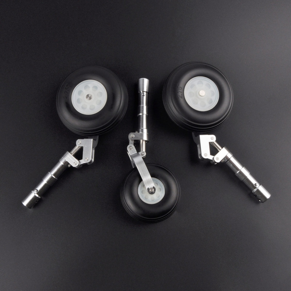 RC Airplane SZ002-16003 Alloy Undercarriage Anti-vibration Landing Gear with Wheels 3pcs/set for 1.6m Red Arrows RC Plane