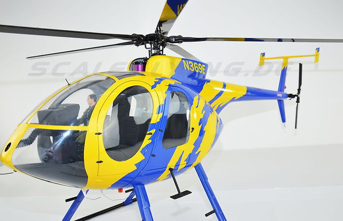 800 size MD500D KIT Blue Yellow Painting V2 Version ARF Version