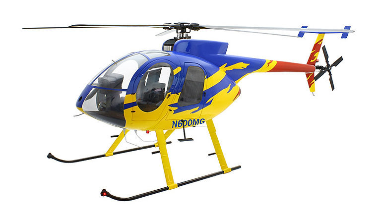 Roban 800 size MD500E KIT  Blue Yellow Red Painting V2 Version ARF Version