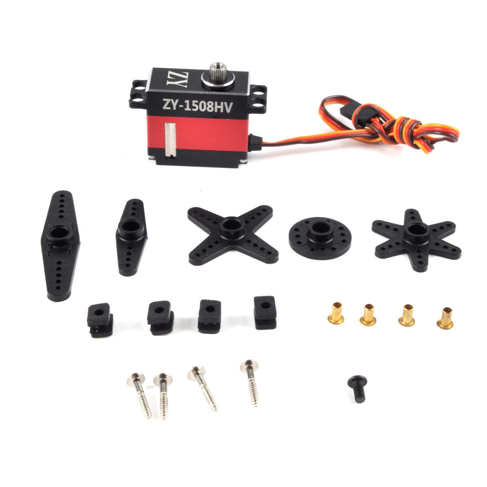ZYHOBBY Digital Servo ZY-1508HV 12KG High Pressure Digital Servo Dual Ball Bearing Medium Servo for RC Model
