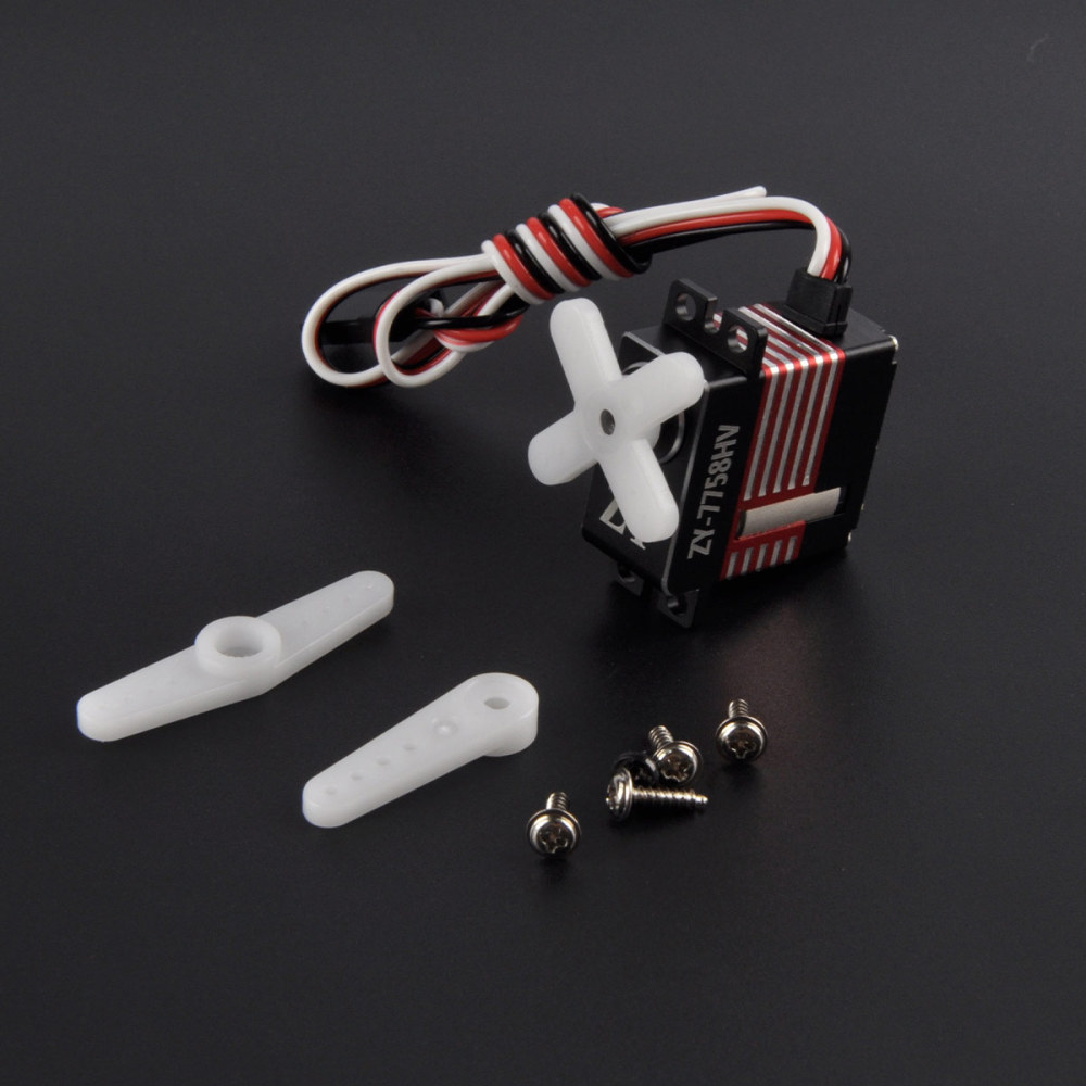 ZY-7758HV Standard Servo Torque Digital Corelessmotor Metal Brush Motor Servo 23*12*27mm 25T 7.7KG for RC Plane