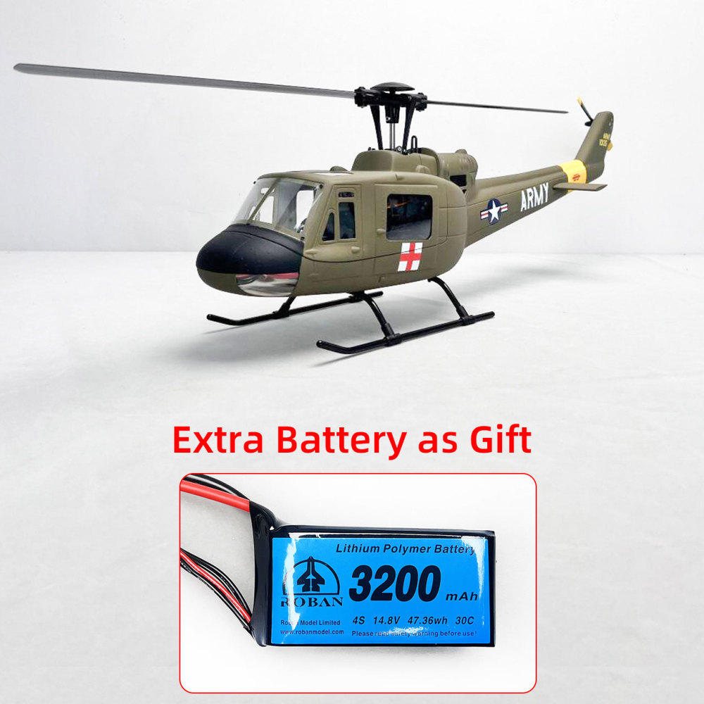 Roban 450size UH-1D Helicopter RC Helicopter GPS Mode X1 Flight Control System LED Lighting System RTF Version Matching Battery as an extra gift