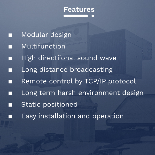 RH-80A Long Range Opto-acoustic Device Emergency Warning Perimeter Security Acoustic Hailing Device Lrad ISO Certified IPX5