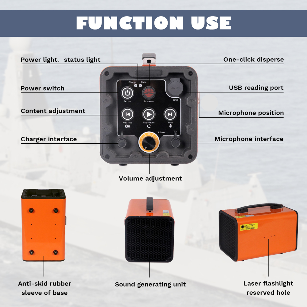 RP-10D handhold lightweight portable Long Range Acoustic Device Emergency Warning Acoustic Hailing Device Lrad ISO Certified IPX5
