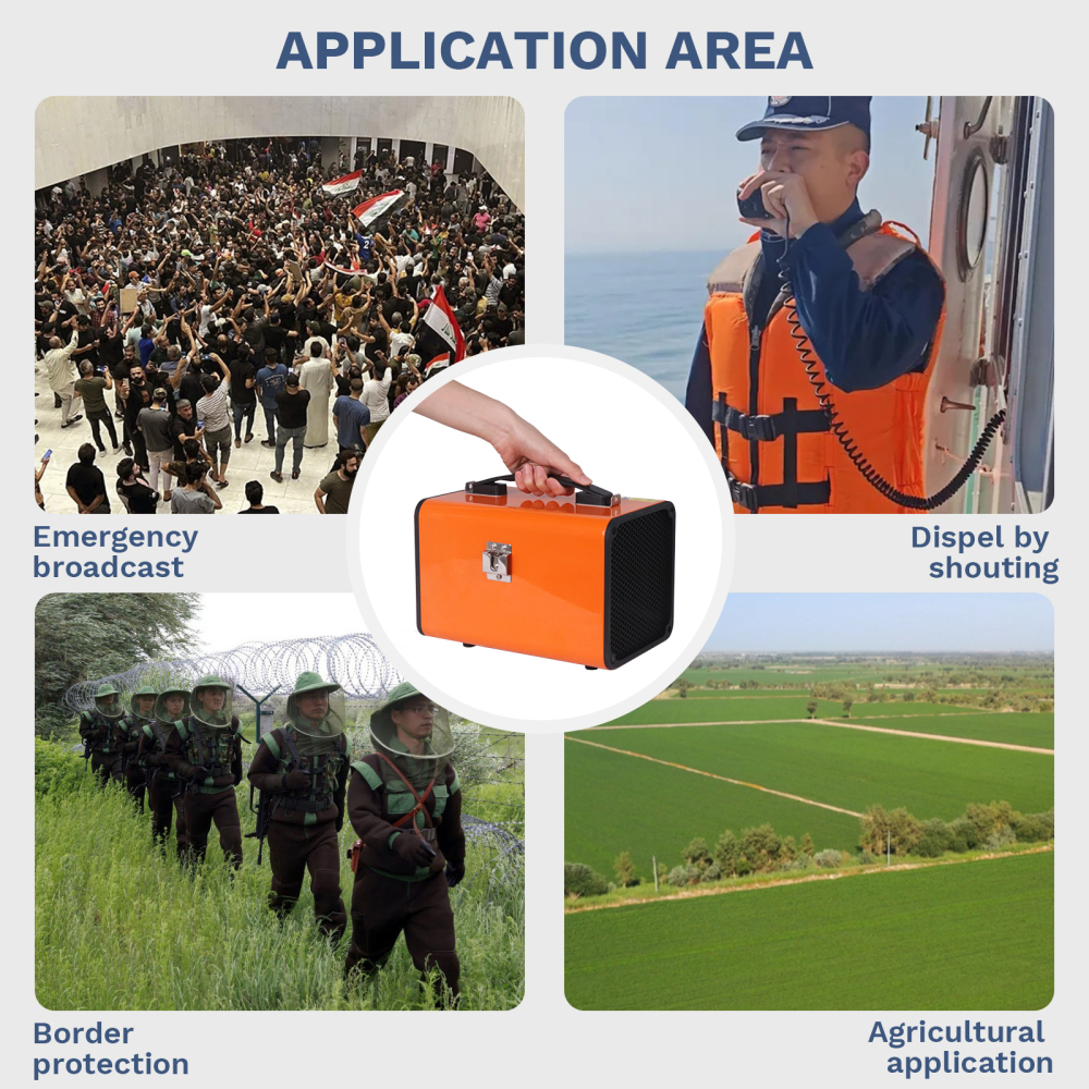 RP-10D handhold lightweight portable Long Range Acoustic Device Emergency Warning Acoustic Hailing Device Lrad ISO Certified IPX5