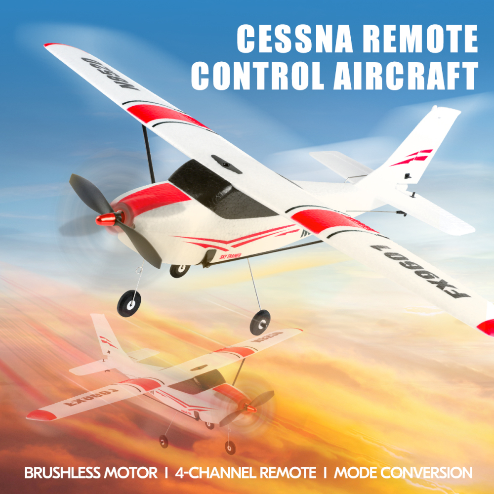 FX9601 4-Channel Oessna Remote Control Aircraft  Intelligent Self-stabilizing Gyroscope Three Modes