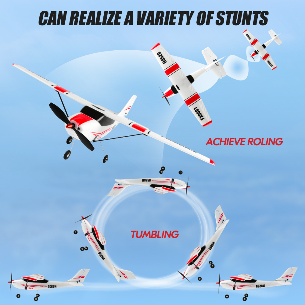 FX9601 4-Channel Oessna Remote Control Aircraft  Intelligent Self-stabilizing Gyroscope Three Modes