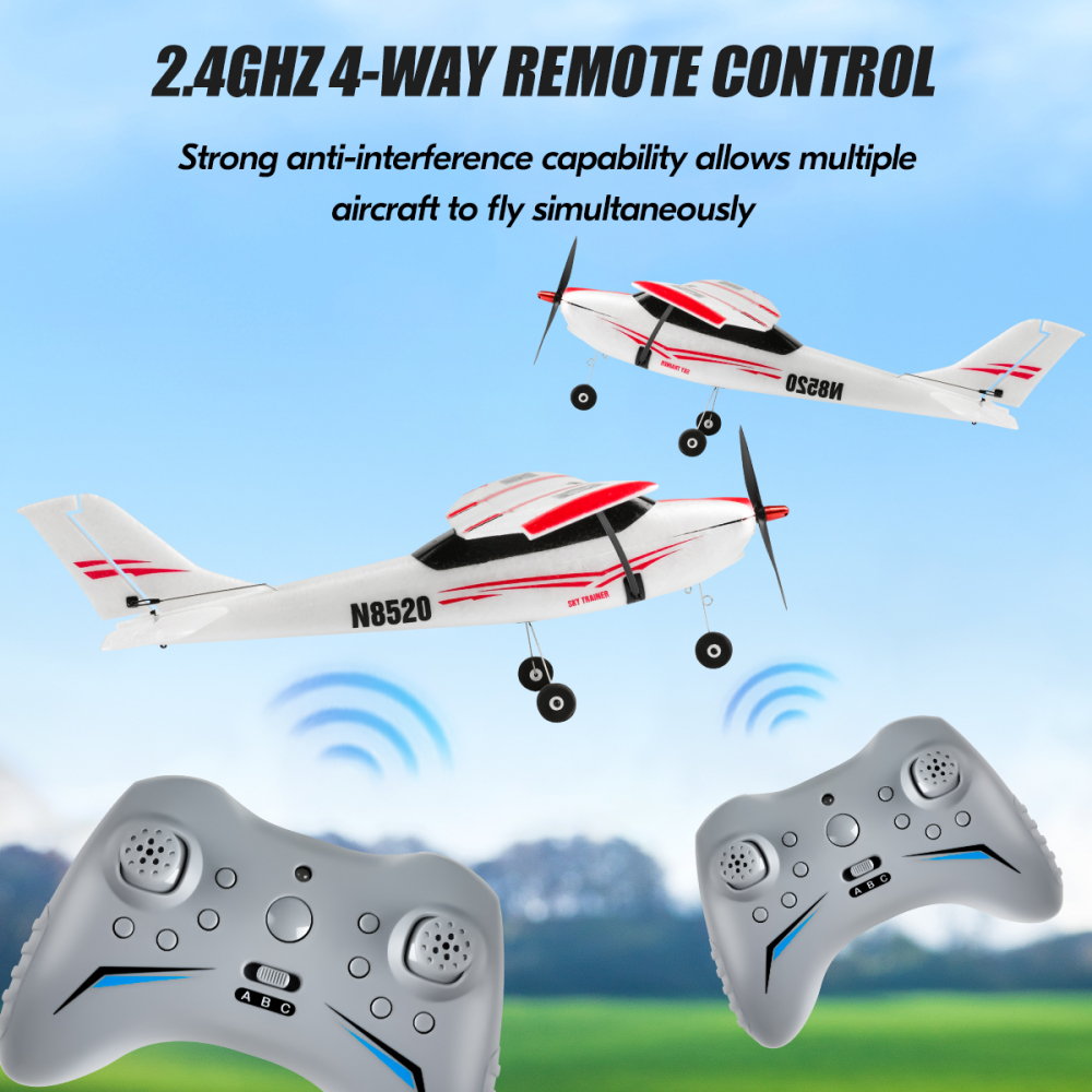 FX9601 4-Channel Oessna Remote Control Aircraft  Intelligent Self-stabilizing Gyroscope Three Modes
