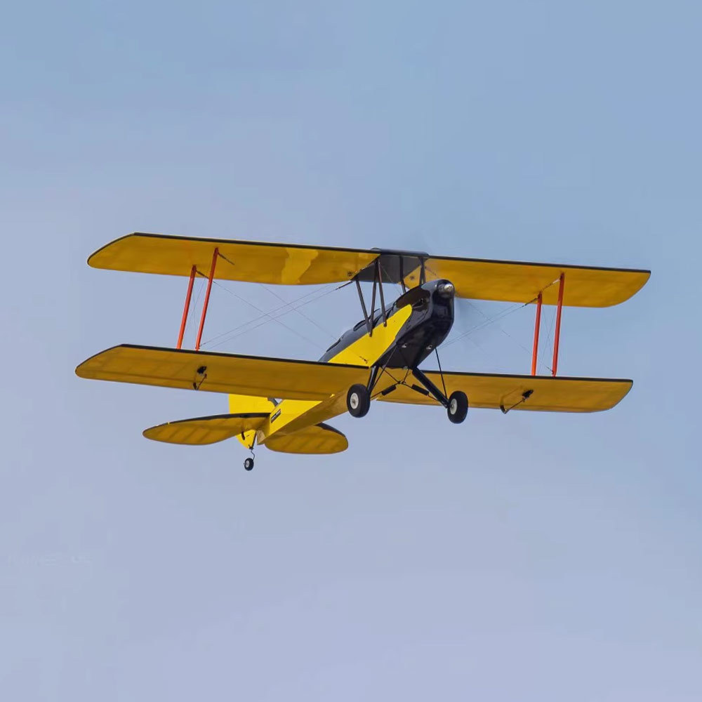 1.4M Balsa Tiger Moth Trainer Model Airplane Yellow