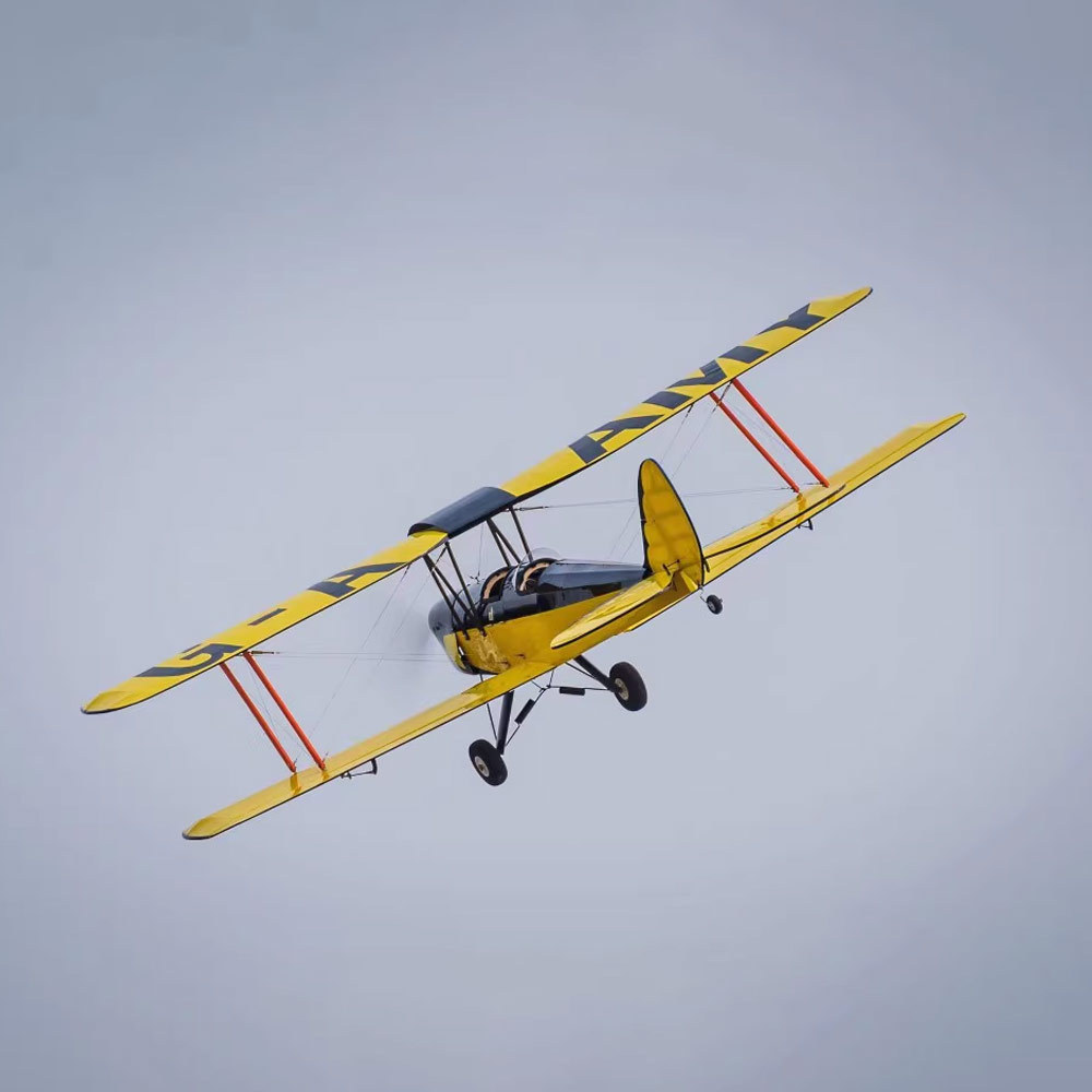 1.4M Balsa Tiger Moth Trainer Model Airplane Yellow