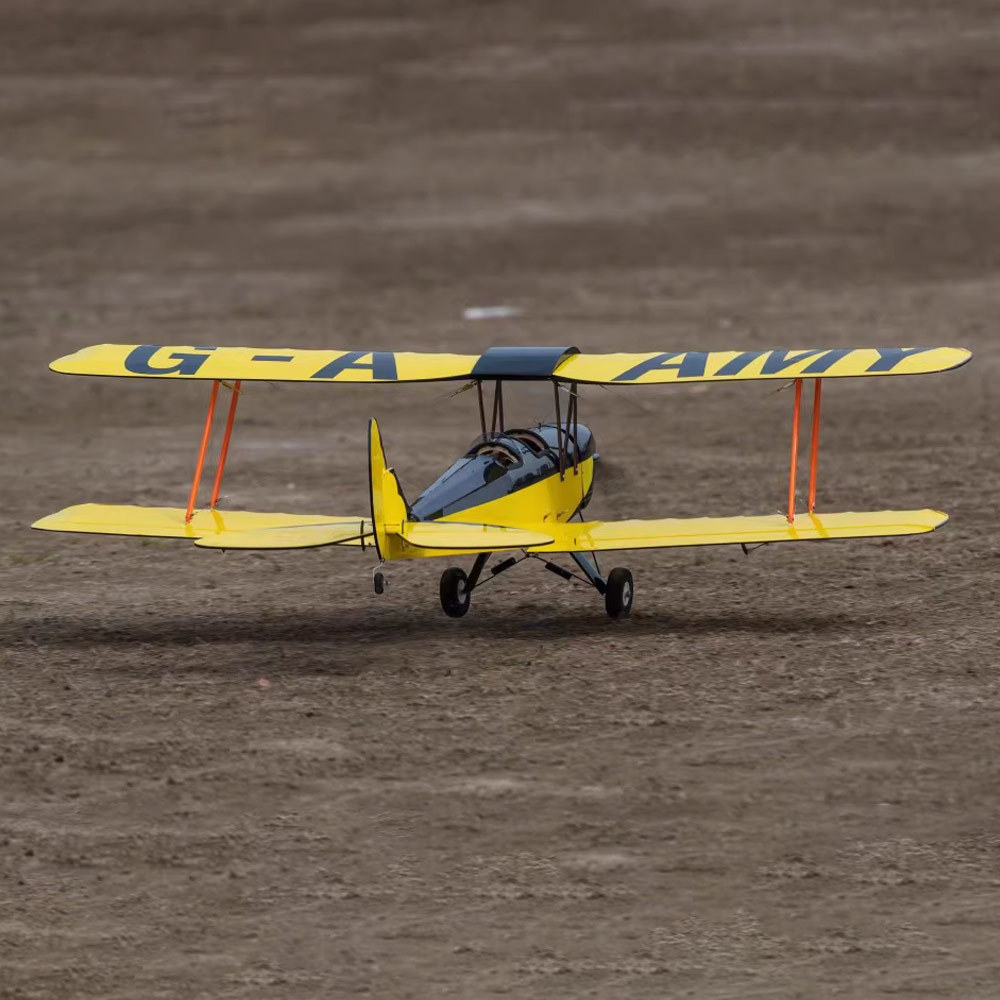1.4M Balsa Tiger Moth Trainer Model Airplane Yellow